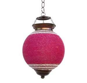 Magenta Pendant Sphere Lantern