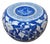 Chinese Chinoiserie Blue & White Porcelain Morning Glory Lidded Jar Urn For Sale