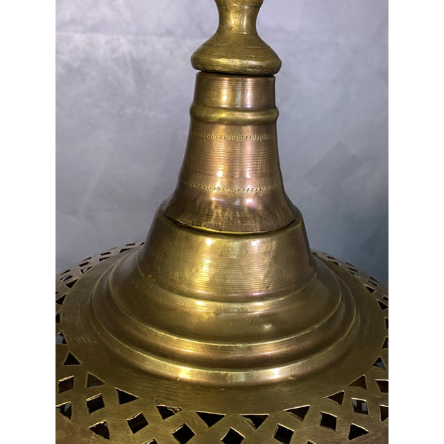 Antique Copper and Brass Brazier with Perforated Lid, 1890s For Sale - Image 5 of 9