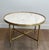 1940s Neoclassical style round brass coffee table with marble top Attributed to Maison Jansen For Sale - Image 12 of 12