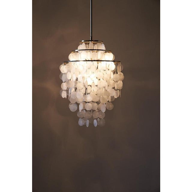 Metal FUN 1 DM Shell Pendant Light by Verner Panton for S.A. Madrid, Spain, 1970s For Sale - Image 7 of 11