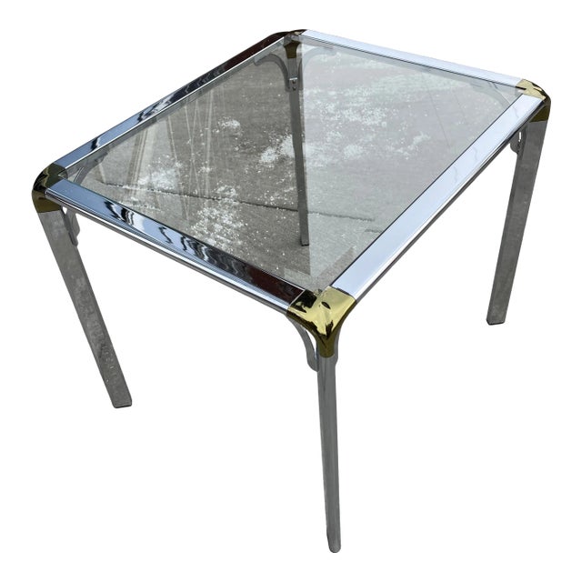 Chrome Brass Waterfall Table From Belgo Chrome For Sale