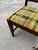 Mid-Century Modern 1970s Wooden Accent Chair With Green Plaid Cushion For Sale - Image 3 of 12