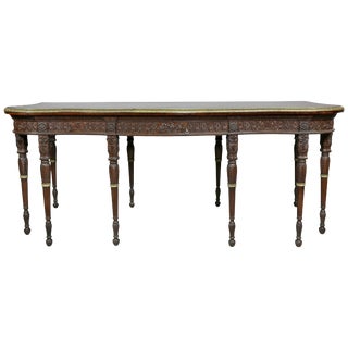 George III Style Carved Mahogany Serving Table For Sale