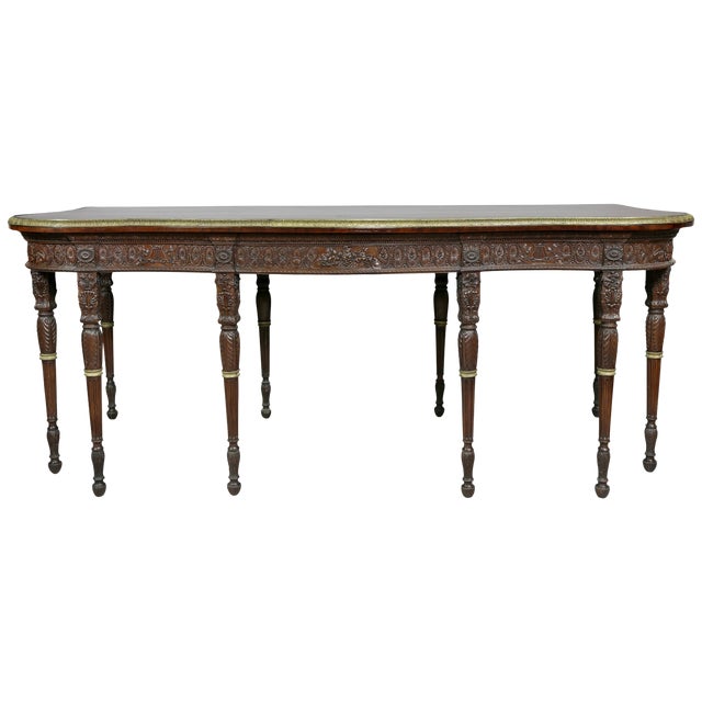George III Style Carved Mahogany Serving Table For Sale