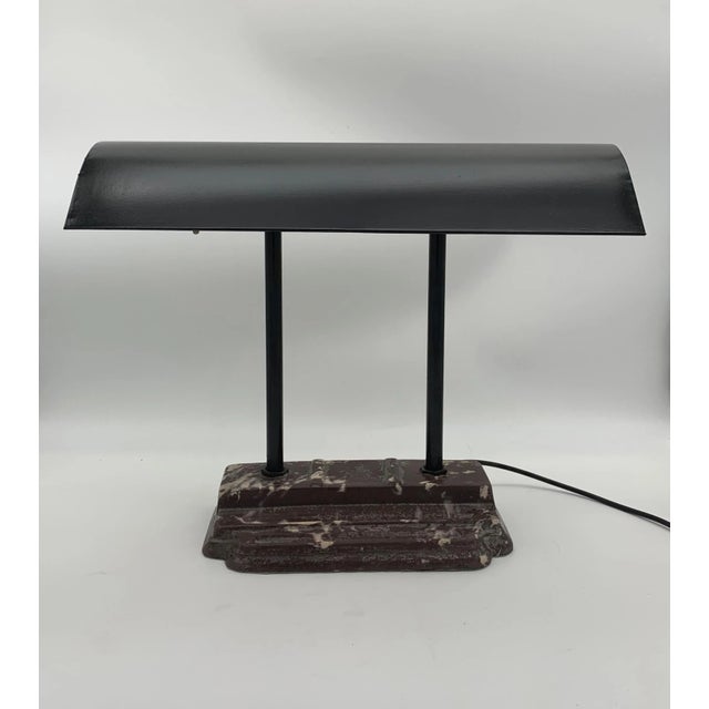Black Iron Table Lamp, 1930s For Sale - Image 8 of 8