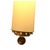 Large Wall Lamp in Gilt Metal with Resin Beads and Off-White Paper Lampshade, France, 1940s For Sale - Image 3 of 7