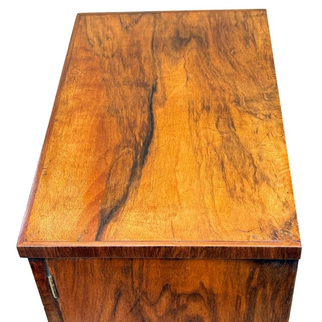 Child's Size Wellington Chest of Drawers in Burr Walnut, 1860 For Sale - Image 6 of 12