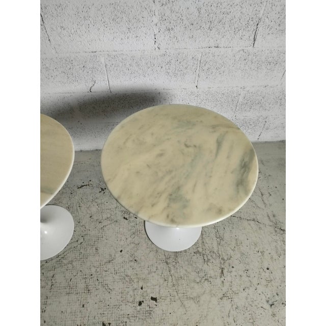 1970s Tulip Marble Side Tables by Eero Saarinen for Knoll, 1970s, Set of 2 For Sale - Image 5 of 14