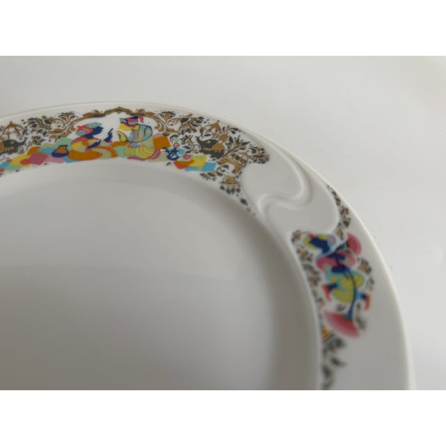 1990s Asimmetria Abduction from the Seraglio Salad Plate by Björn Wiinblad for Rosenthal Studio Line, 1990s Set of 6 For Sale - Image 5 of 7