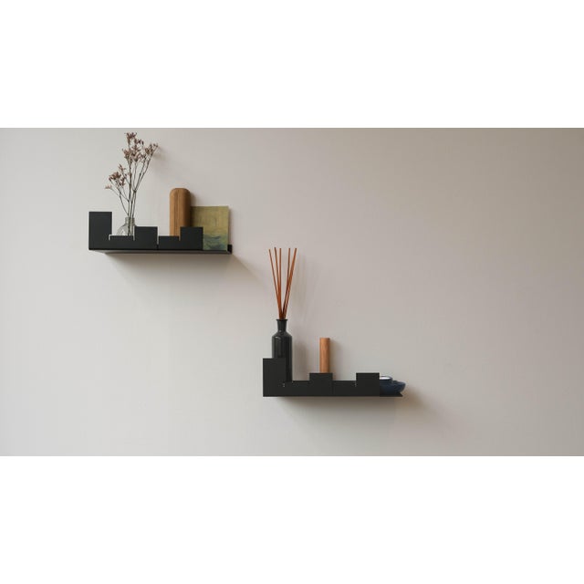 NVMD City Floating Shelf in Black Steel from EMKO, Set of 2 For Sale - Image 14 of 15
