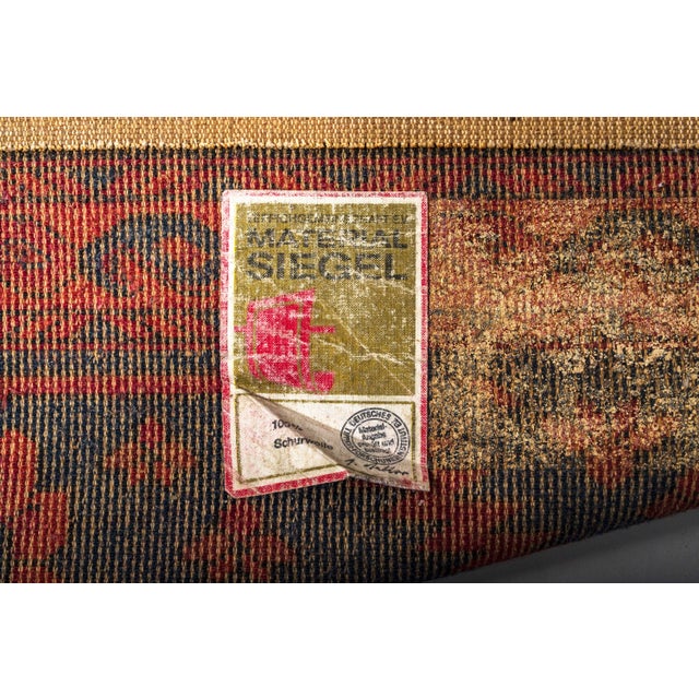 Mid-Century Modern Middle Eastern Rug in Tribal Red Blue Wool, 1950s For Sale - Image 3 of 10