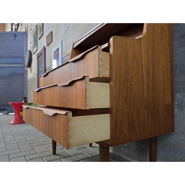 Mid-Century Danish Secretary in Teak, 1960s For Sale - Image 6 of 13