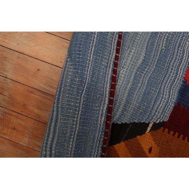 Textile Late 20th Century Zabihi Collection Persian Horse Pictorial Wall Kilim - 3'8" x 3'9" For Sale - Image 7 of 7