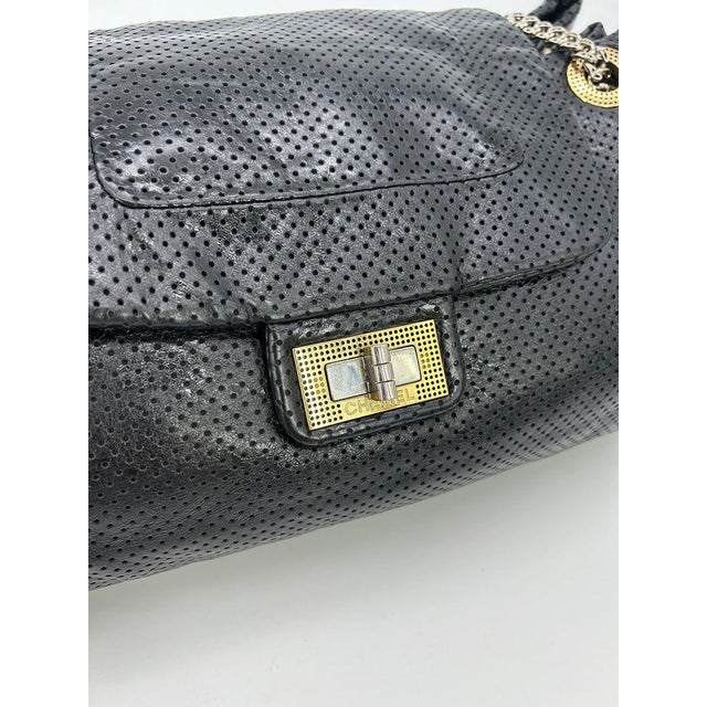 Metal Mid 20th Century Chanel Perforated Drill Flap Accordion Classic For Sale - Image 7 of 10