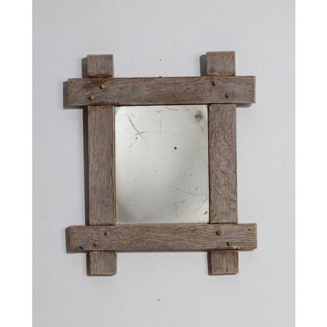19th Century 19th Century France Antique White Wood Mirror For Sale - Image 5 of 10