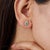 Emerald Vintage Style Natural Pear Emerald & Diamond Halo Stud Earrings in 925 Silver 2 Pieces For Sale - Image 8 of 12
