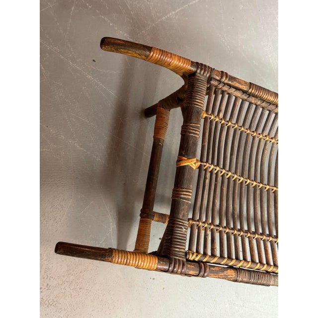 Vintage Bamboo Wheeled Garden Lounge Chairs, 1930, Set of 2 For Sale - Image 10 of 13