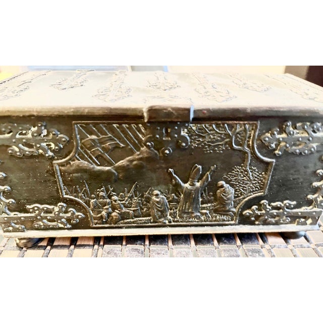 Antique Bronze Box Commemorating the Battle of Lyndanisse Denmark For Sale - Image 4 of 18