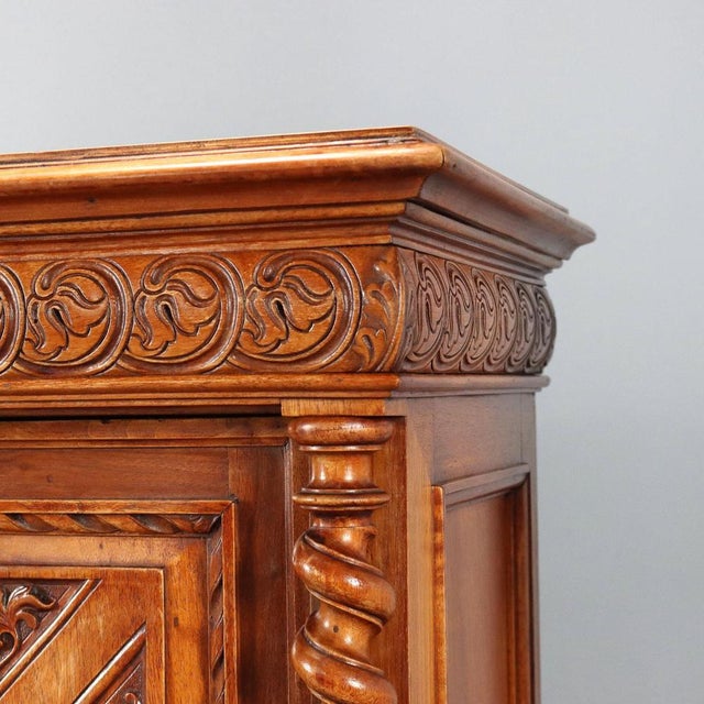 Neo-Baroque Style Walnut Credenza For Sale - Image 9 of 14