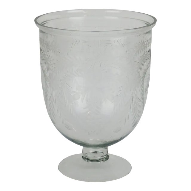 Engraved Glass Photophore Cup For Sale