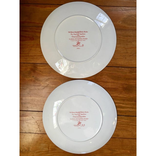1980s 1980’s Chinese Maiden Plates-Pair For Sale - Image 5 of 10