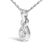 Contemporary .925 Sterling Silver 1/10 Cttw Lab Grown Diamond Love Knot Solitaire Pendant Necklace - Size 18 Inches For Sale - Image 3 of 5
