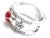 Aaron Basha 18k White Gold Diamond Red Enamel Ladybug Band Ring, size 4 For Sale - Image 4 of 9