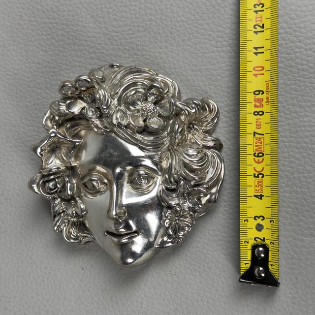 The Four Seasons Wall Mask Sculptures in 925 Silver, 1970s, Set of 4 For Sale - Image 9 of 11