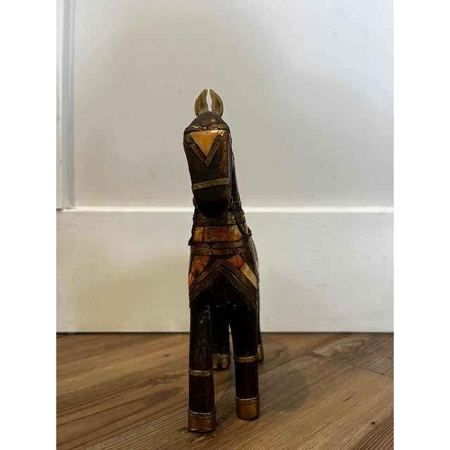 Realism Vintage Handcarved Marwari Horse For Sale - Image 3 of 10