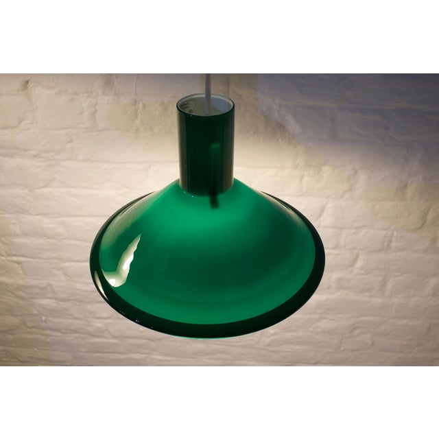 Mid-Century Modern Small Glass Pendant Light by Michael Bang for Holmegaard, 1970s For Sale - Image 3 of 7