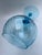 Glass Vintage Blue Glass Footed Vase For Sale - Image 7 of 8