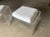 Mid-Century Modern Pair of Lucite Waterfall Ottomans in the Style of Charles Hollis Jones For Sale - Image 3 of 7