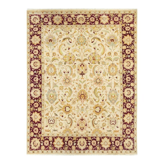 Mogul Collection Hand-Knotted Area Rug - Ivory 7' 10" x 10' 5" For Sale - Image 9 of 9