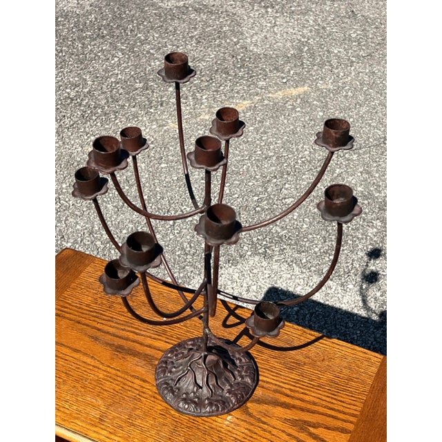 Late 20th Century Iron Candelabra For Sale - Image 4 of 7