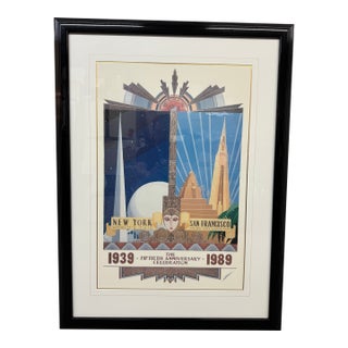 Stephan Martiniere Fiftieth Anniversary Celebration: 1939-1989 Poster Print, Framed For Sale
