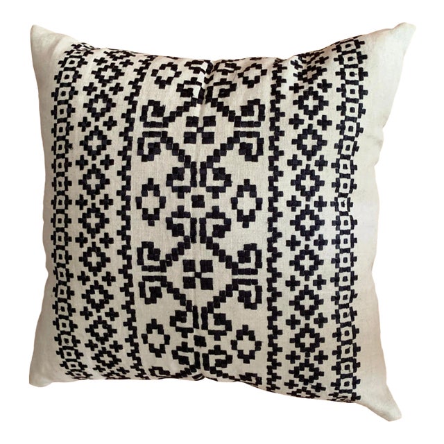 Contemporary Custom Tailored Purple and Gray Throw Pillow For Sale