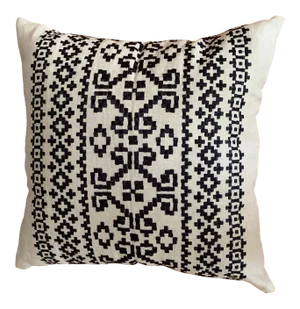Contemporary Custom Tailored Purple and Gray Throw Pillow