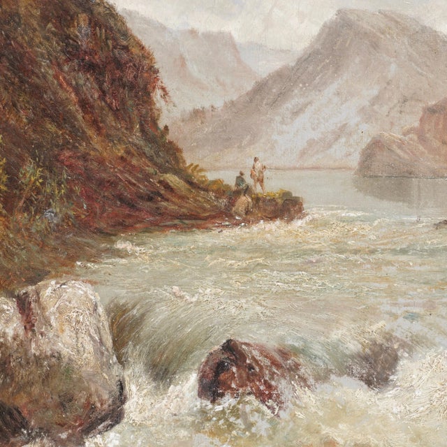 Brown Alfred De Breanski Sr. “A Pole In The Highlands” Realism Seascape Late 19th Century For Sale - Image 8 of 11