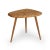 Arthur Espenet Carpenter Three-Legged Occasional Table in solid birch trapezoidal top with turned oak legs that pierce the...