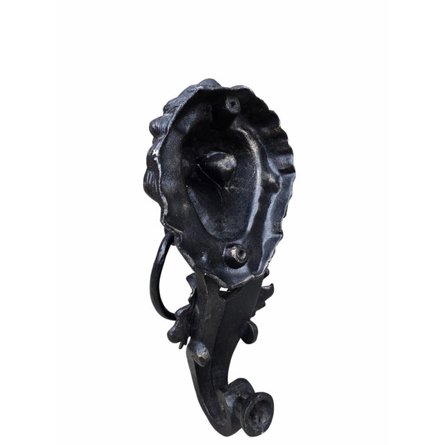Late 20th Century Traditional Lion Head Door Knocker in Cast Iron For Sale - Image 5 of 8