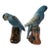 Vintage Blue Parakeet Salt and Pepper Shakers, Coordinating Pair For Sale
