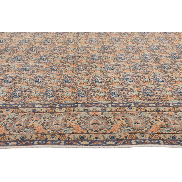 Signed Antique Persian Kashan Rug, 08'04 X 11'03 For Sale - Image 4 of 11