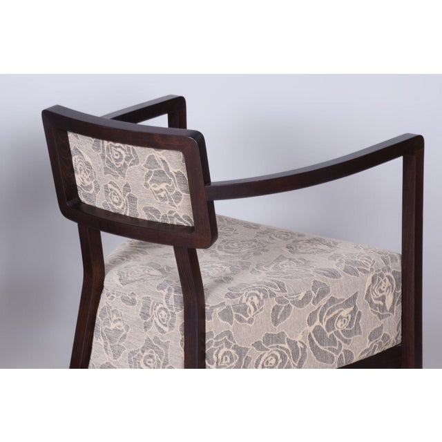 Brown Czech Art Deco Beech Armchairs by H. Kučerová-Záveská, 1980s, Set of 2 For Sale - Image 8 of 9