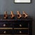 Set of four hand-carved bird or duck wooden napkin rings, made in the Philippines.