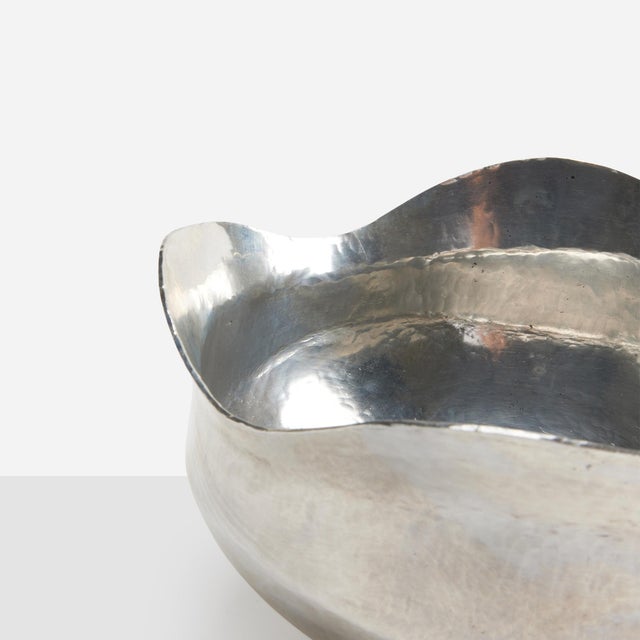 Silver Sterling Silver Hammered Bowl by Jan Lundgren For Sale - Image 8 of 9