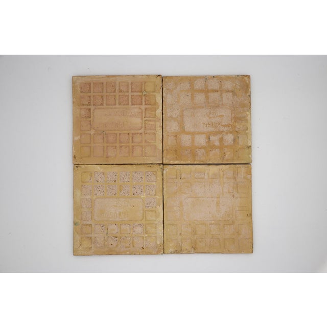 19th Century Set of Four Geometric Mediterranean Large Tiles, Portuguese For Sale - Image 10 of 13