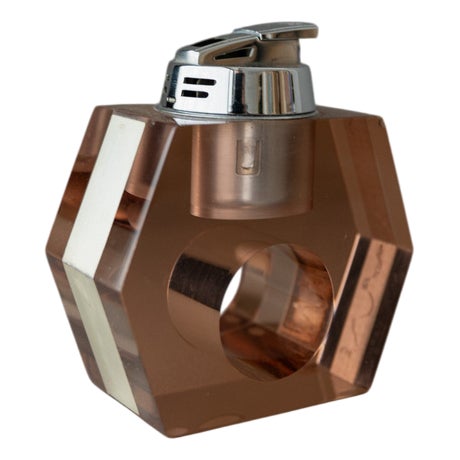 Vintage Acrylic Glass Table Lighter by Astrolite For Sale