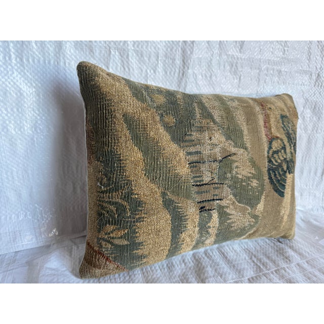 17th Century Flemish Tapestry Pillow With Baroque Landscape Motif For Sale - Image 4 of 5