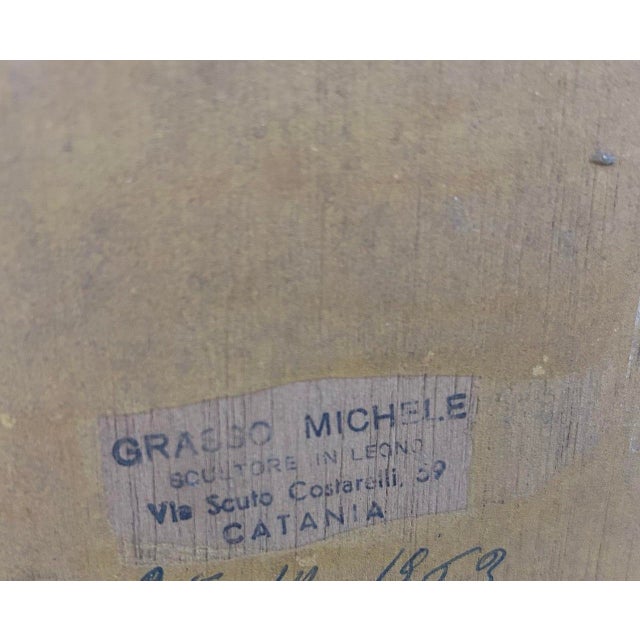 Wooden Mirror by Michele Grasso, 1950s For Sale - Image 4 of 5
